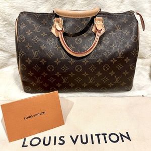Retails $1620 Louis Vuitton speedy 35 monogram canvas